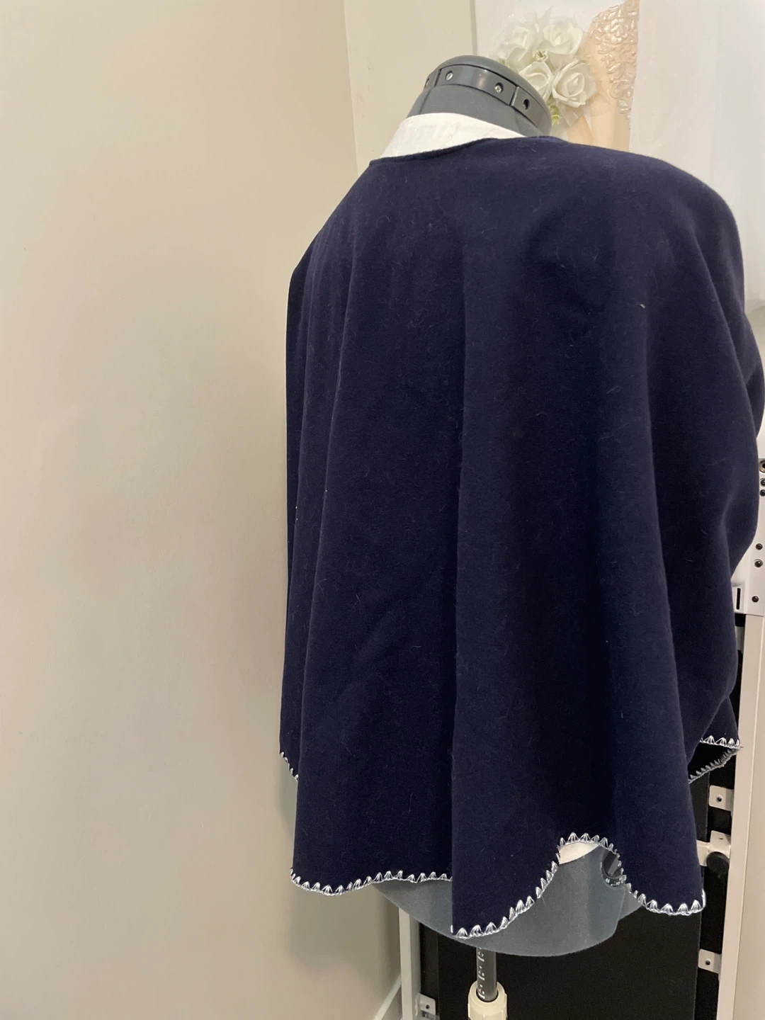 Navy Blue Kashmir Wrap Shawl - photo 2