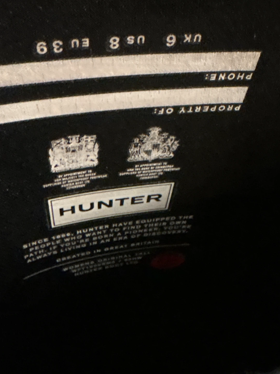 Hunter Black Tall Rain Boots - Women's US 8 - photo 4