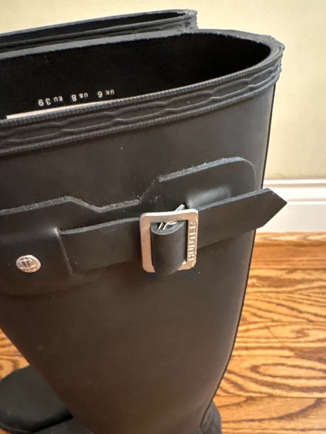 Hunter Black Tall Rain Boots - Women's US 8 - photo 3