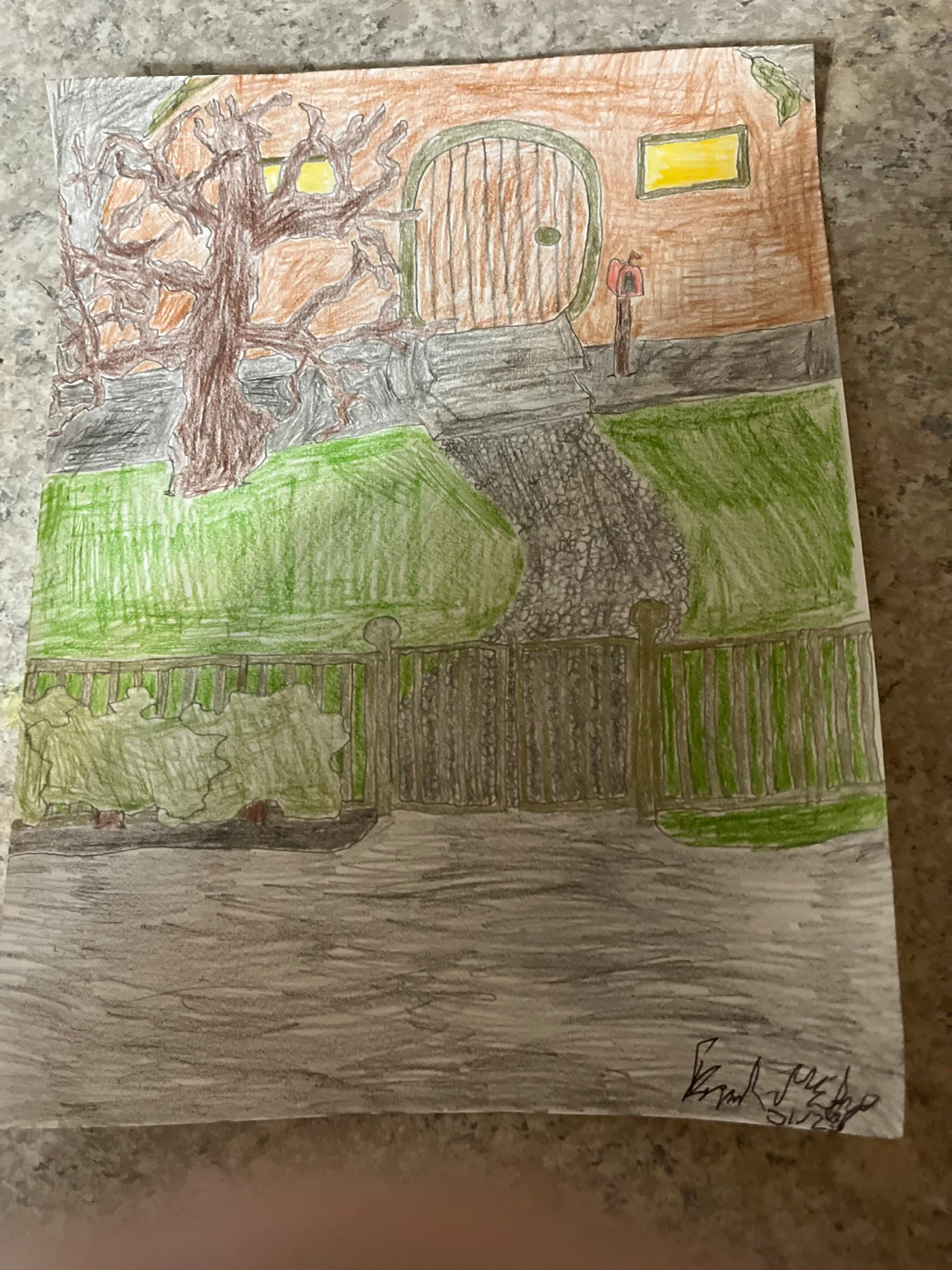 Original Drawing - Hobbit Hole Scene - photo 2