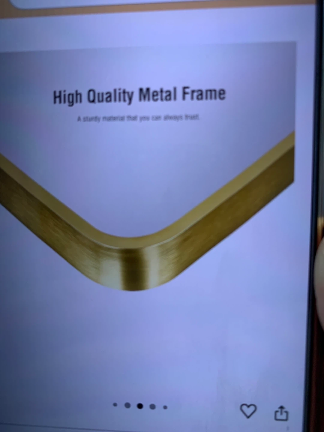 Sleek Gold Full Length Floor Mirror - photo 2
