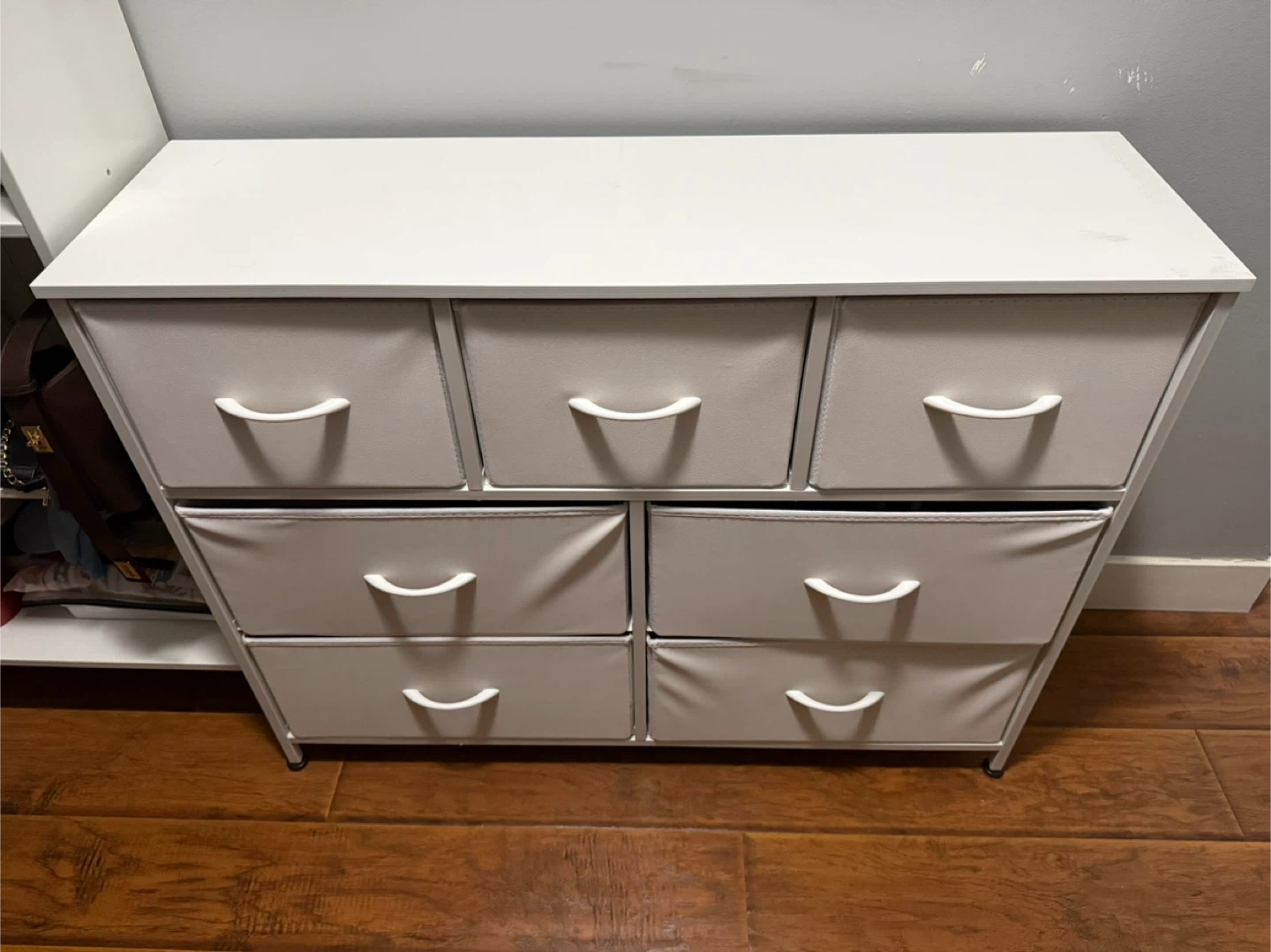 White Dresser with 7 Fabric Drawers - photo 2