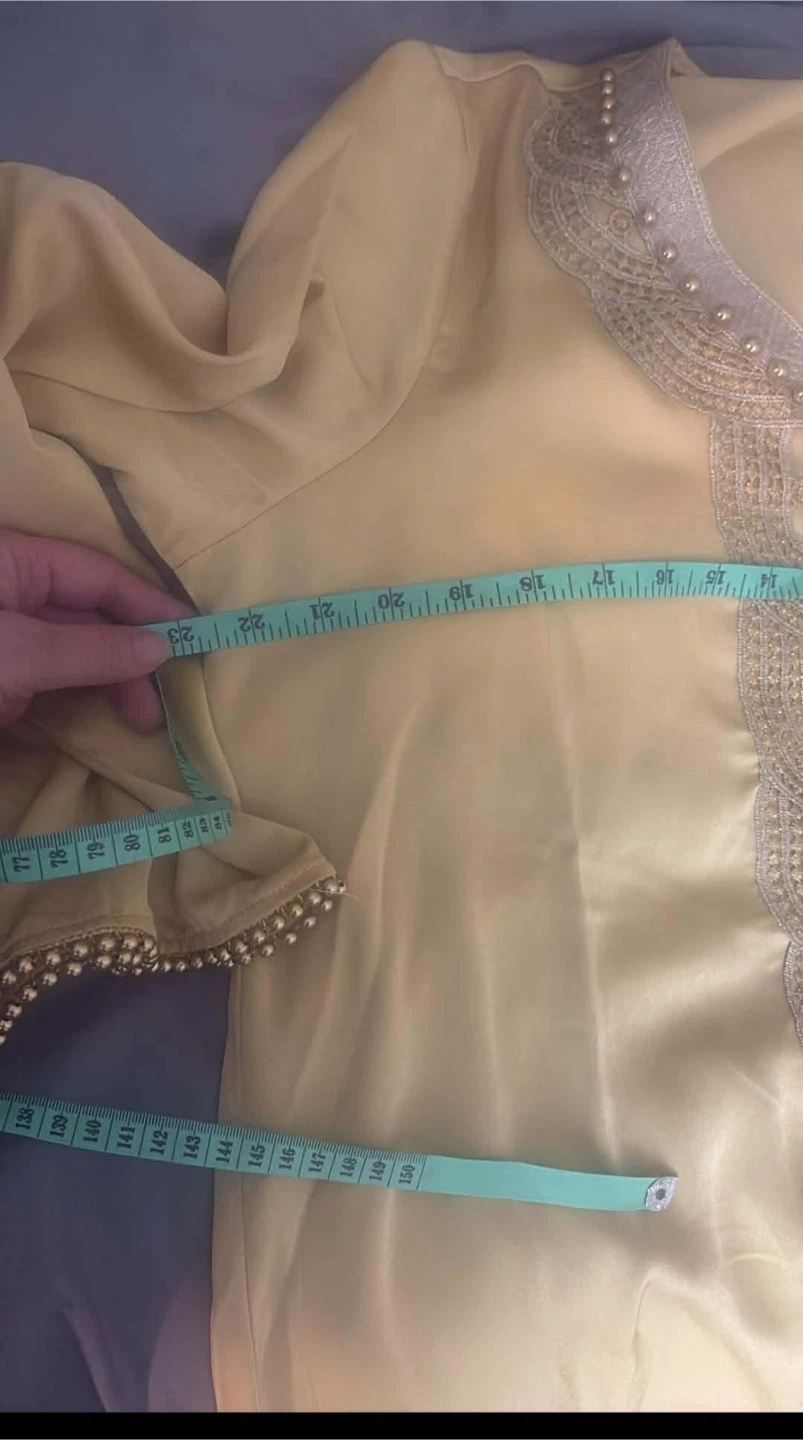 Gold beaded Arabic new dress M - photo 5