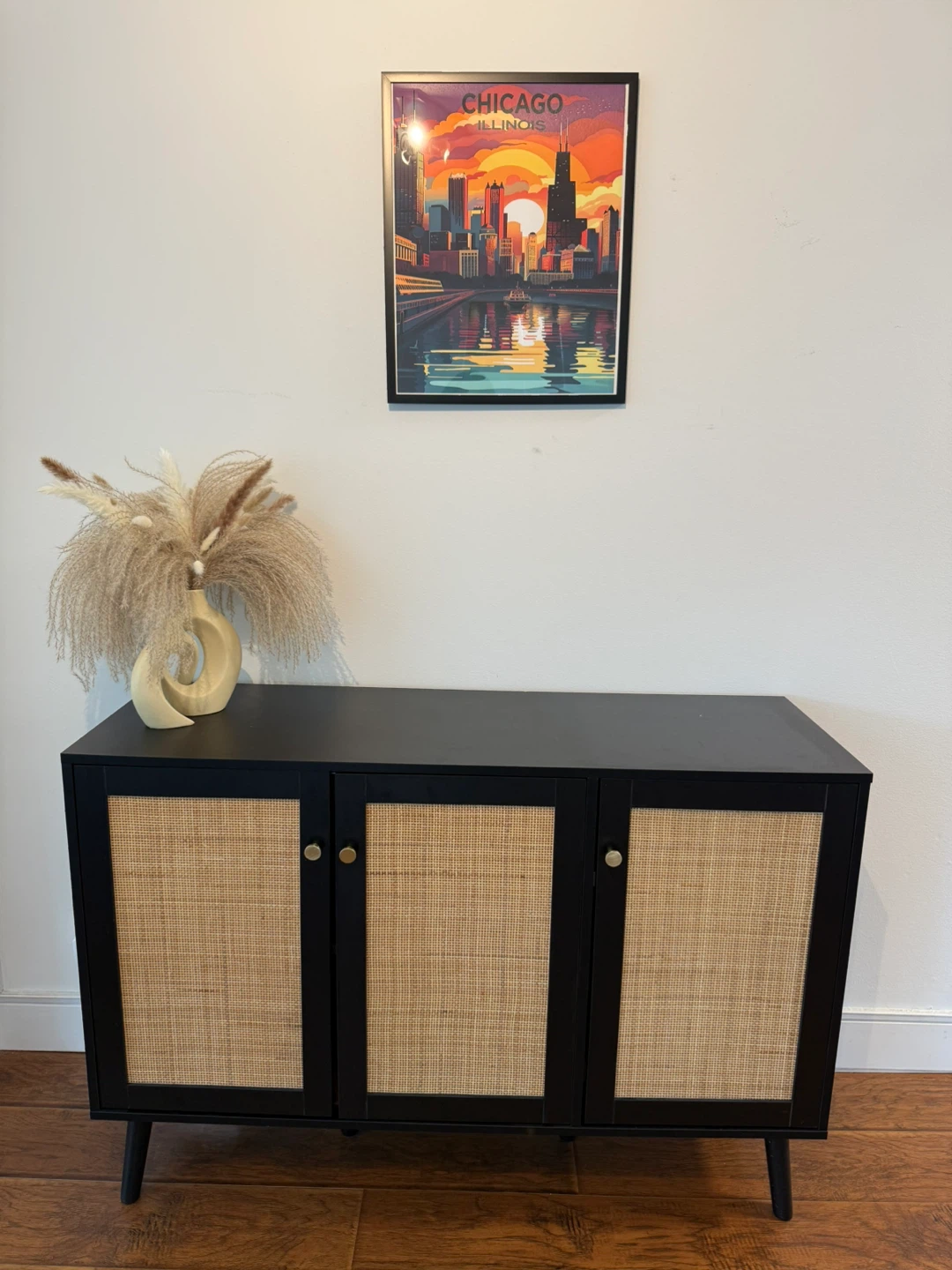 Black Buffet Table