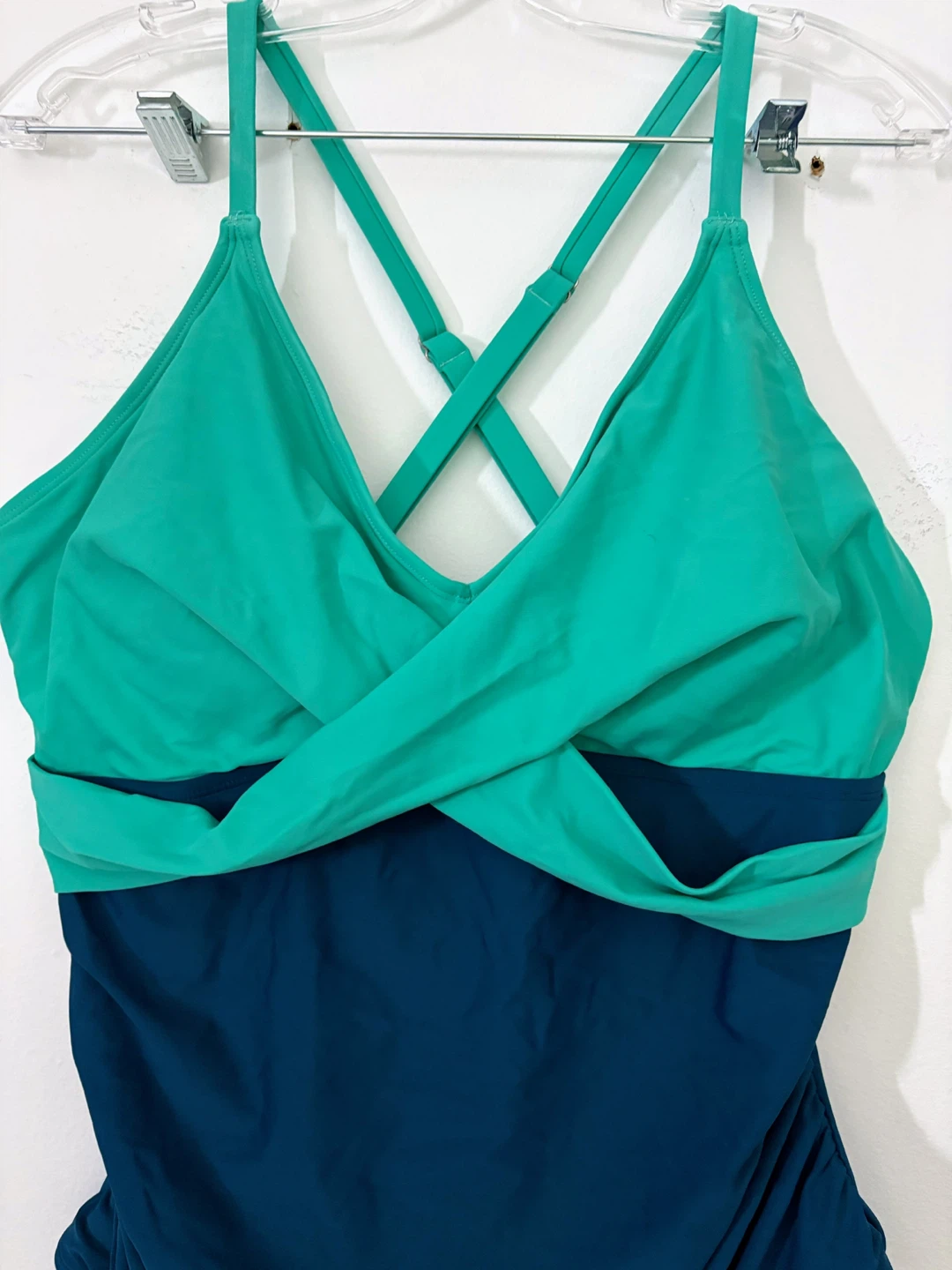Two-Tone Ruched One-Piece Swimsuit 2XL - photo 2