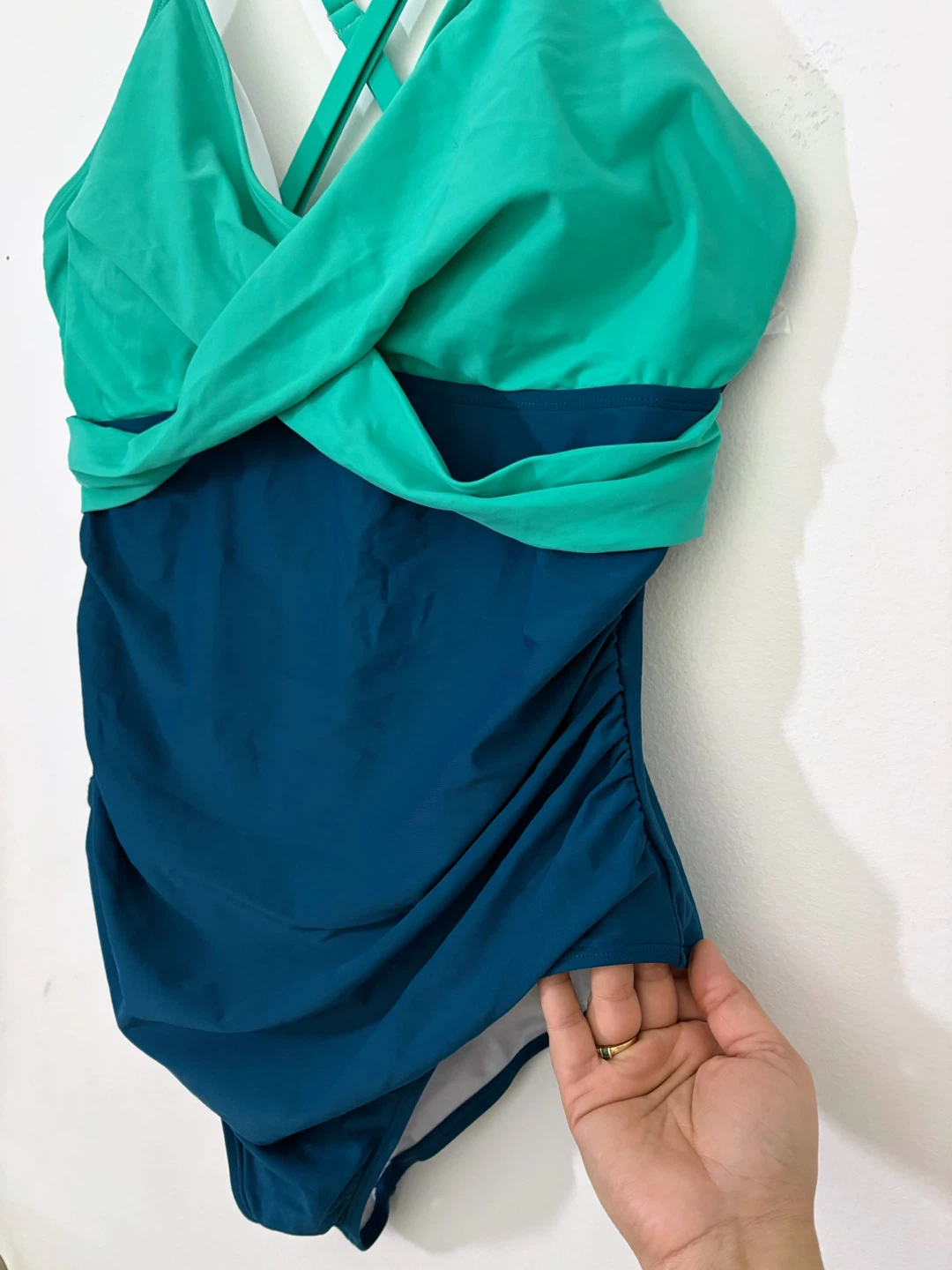 Two-Tone Ruched One-Piece Swimsuit 2XL - photo 3