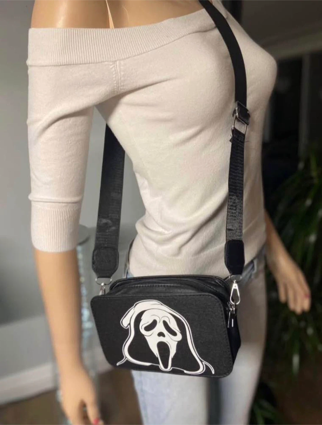 NWOT: Horror Movie Scream Ghostface Crossbody Block Bag Purse