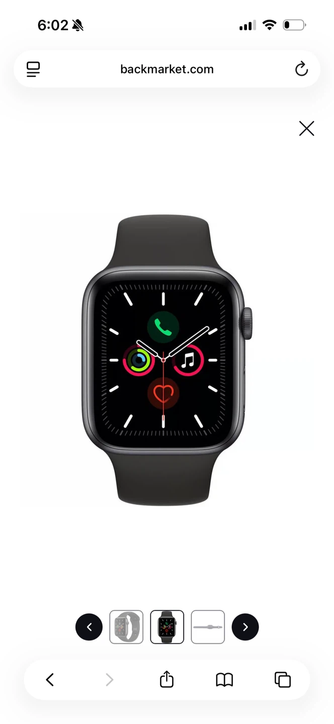Apple Watch Series 5 40mm Gray Case w/ Black Band