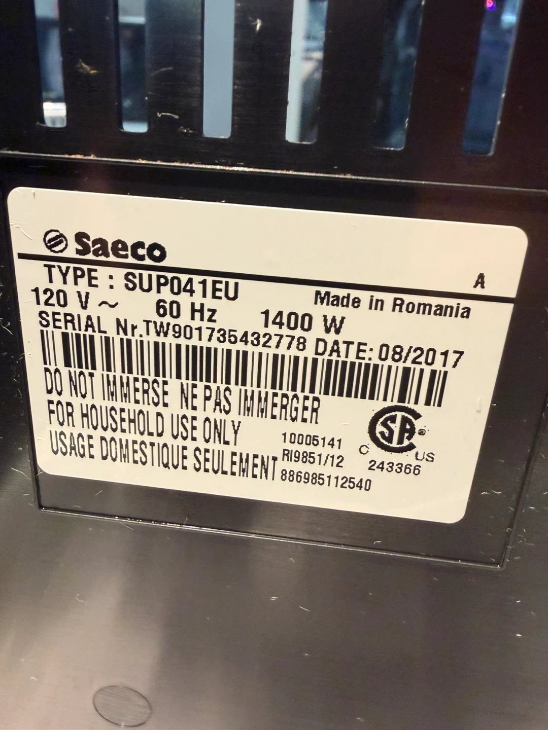 Saeco Lirika Super Automatic Espresso Machine – Serviced - photo 5