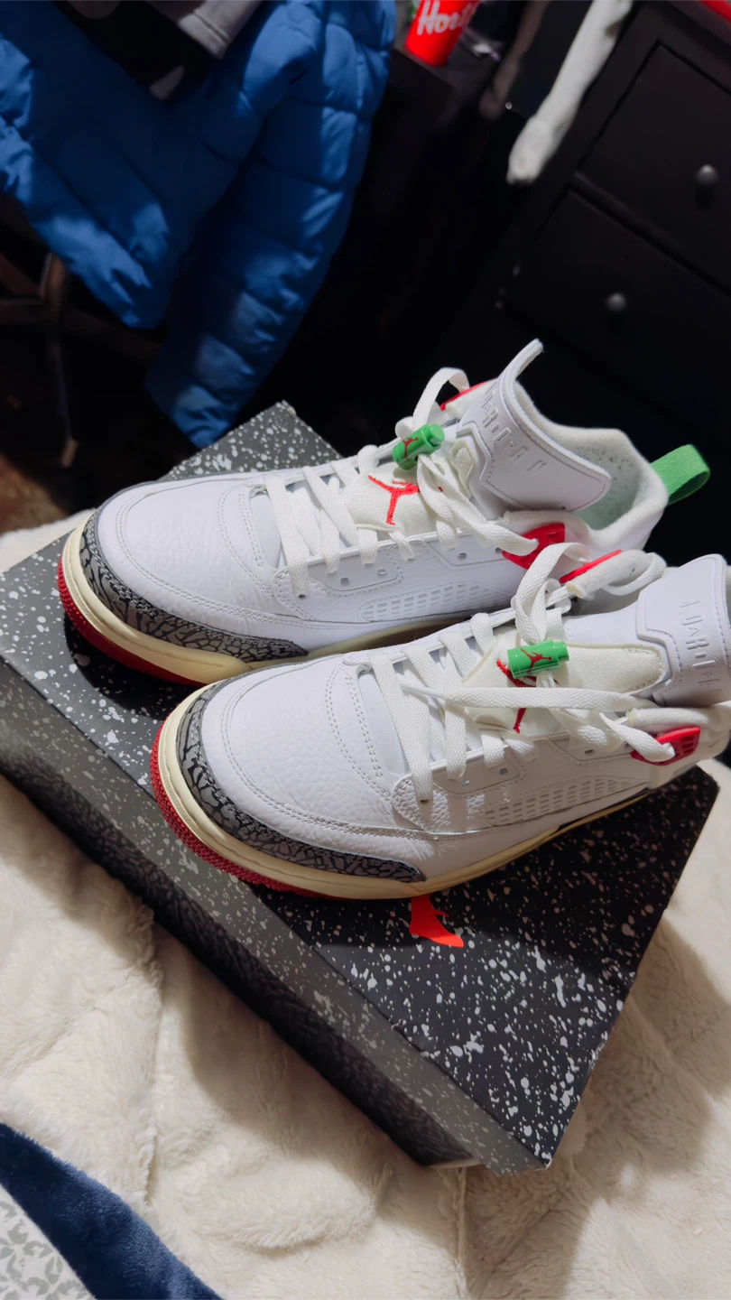 Jordan Spizike Low SE Sneakers White Red Green Size 10 - photo 4