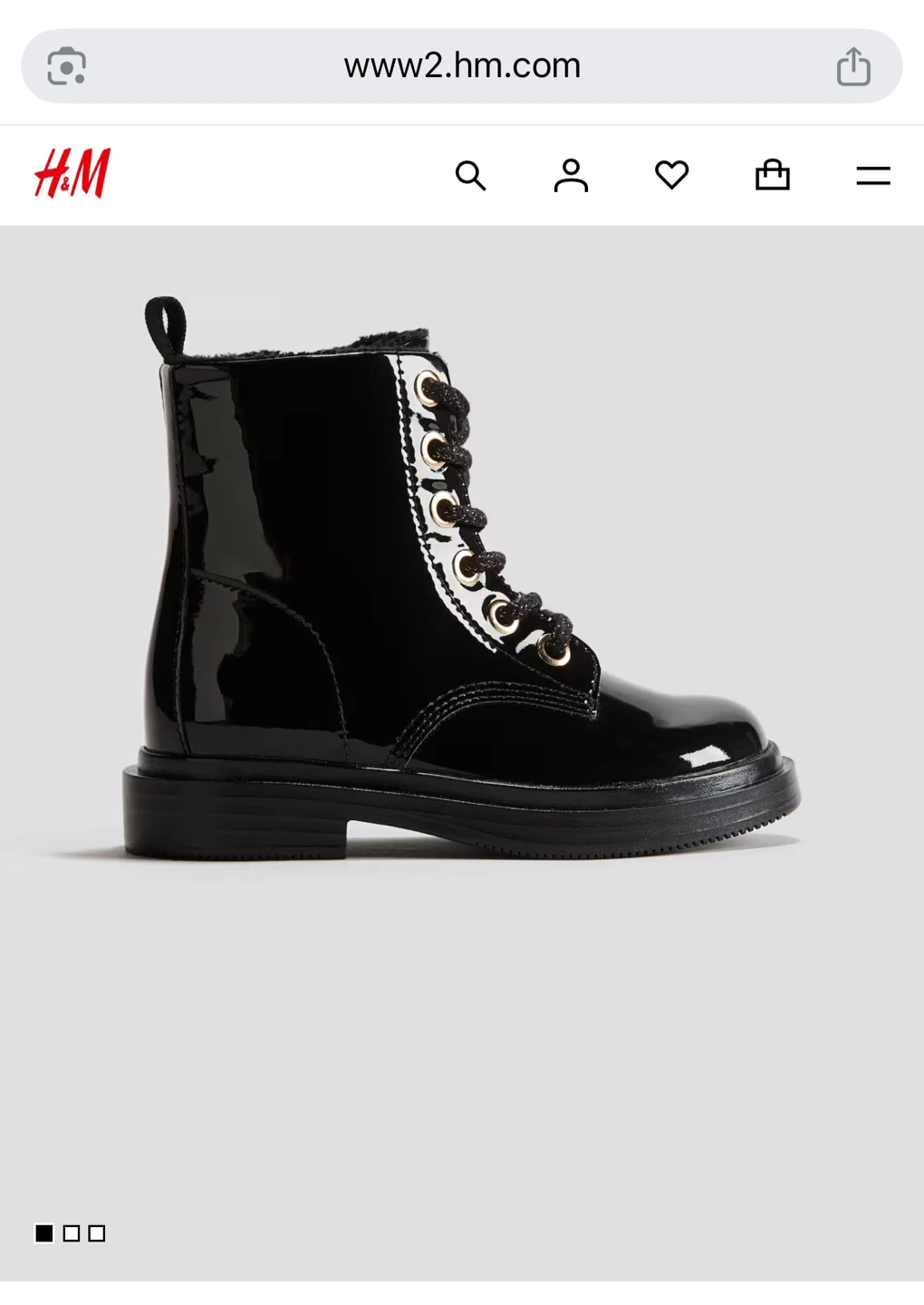 Kids H&M Lace-Up Boots