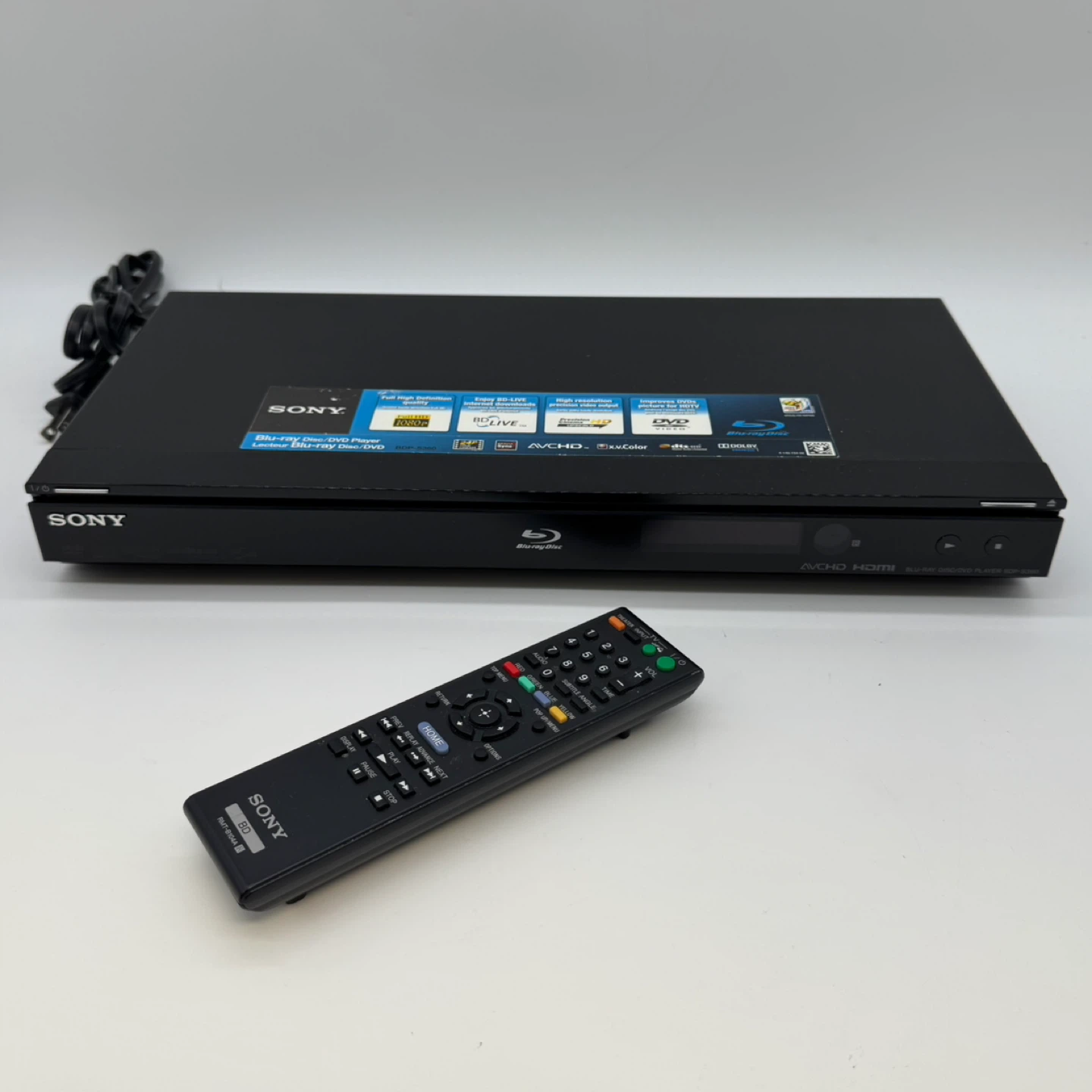 Sony BDP-S360 Blu-Ray DISC/DVD Player 1080p Comes W/Remote