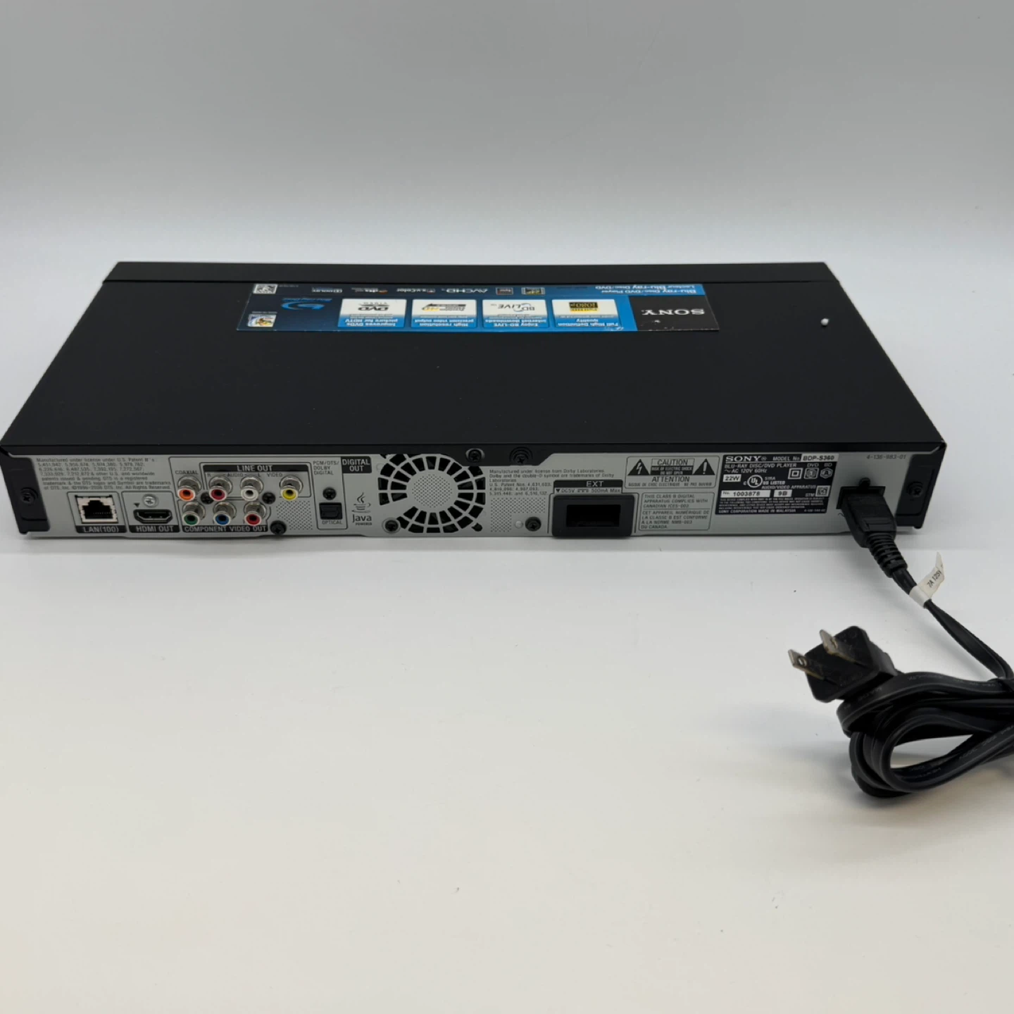 Sony BDP-S360 Blu-Ray DISC/DVD Player 1080p Comes W/Remote - photo 3