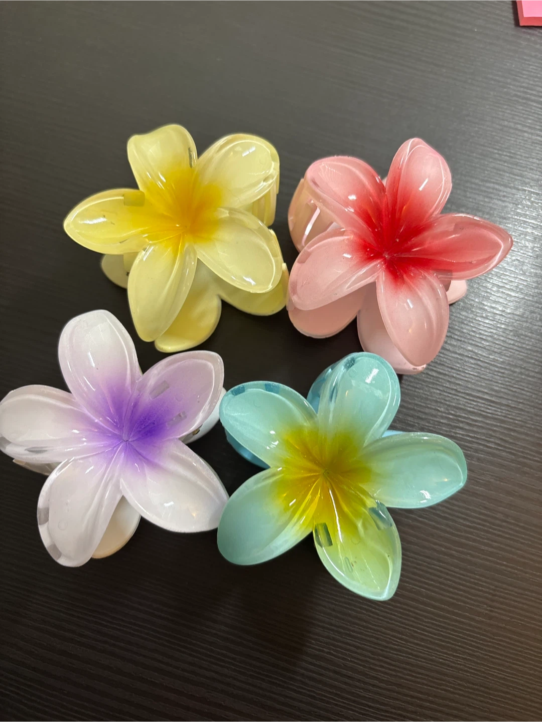 Set of 4 Flower Claw Clips