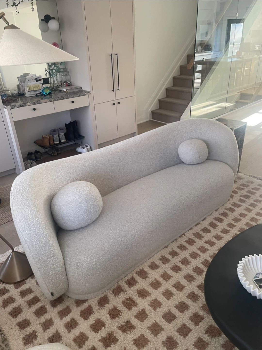 Rove concepts Dianne Boucle Sofa - Modern Curved Design - photo 3