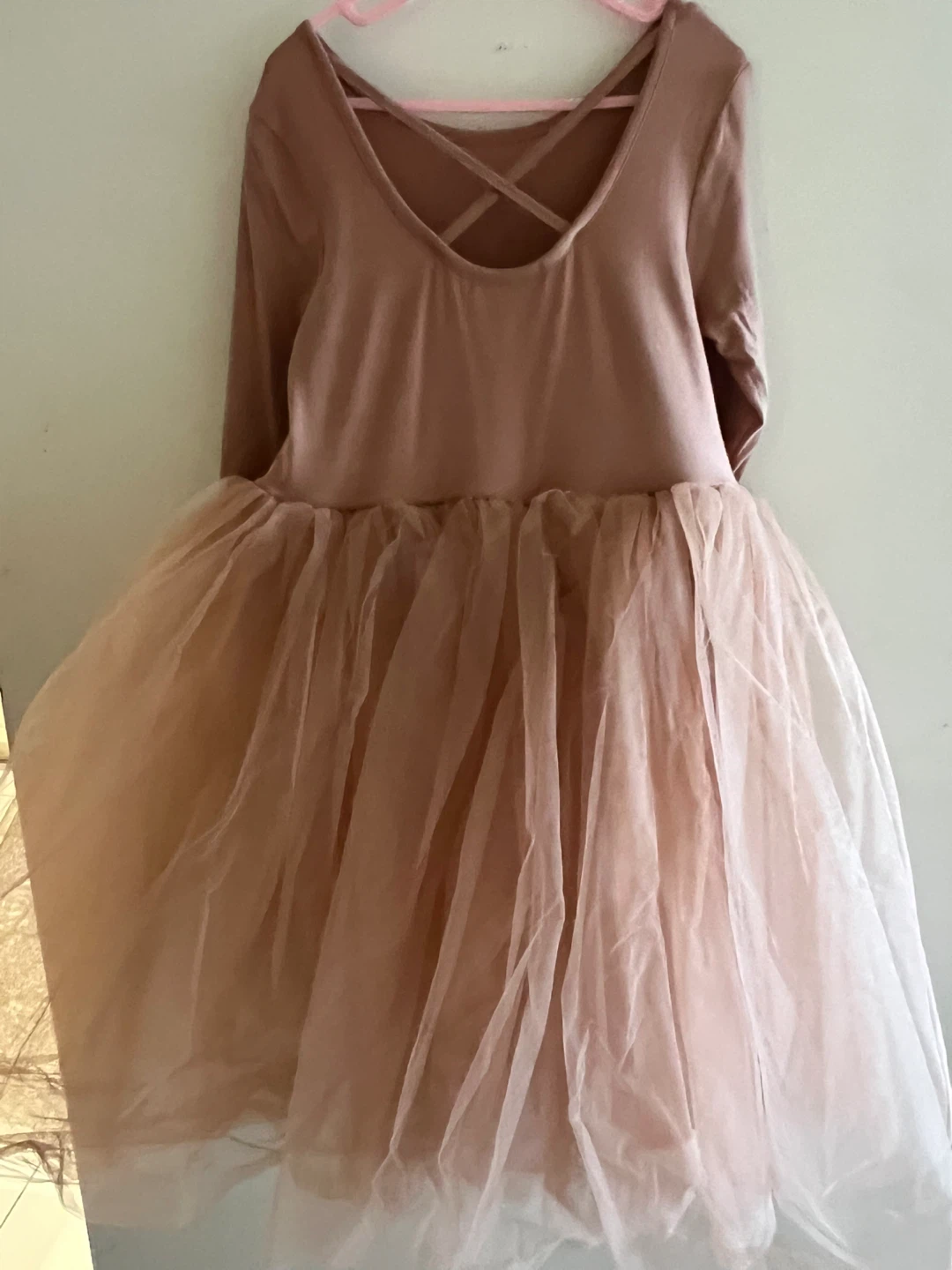 Girls' Long-Sleeve Ballet Tutu Dress (benebene)