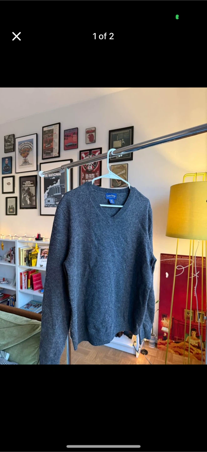 Club Room Vintage V-Neck 100% Wool Sweater - photo 2