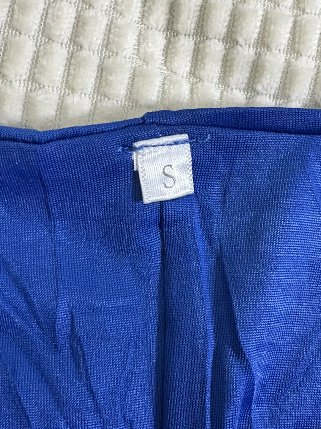 Blue Ruched Bodycon Dress Size S - photo 4
