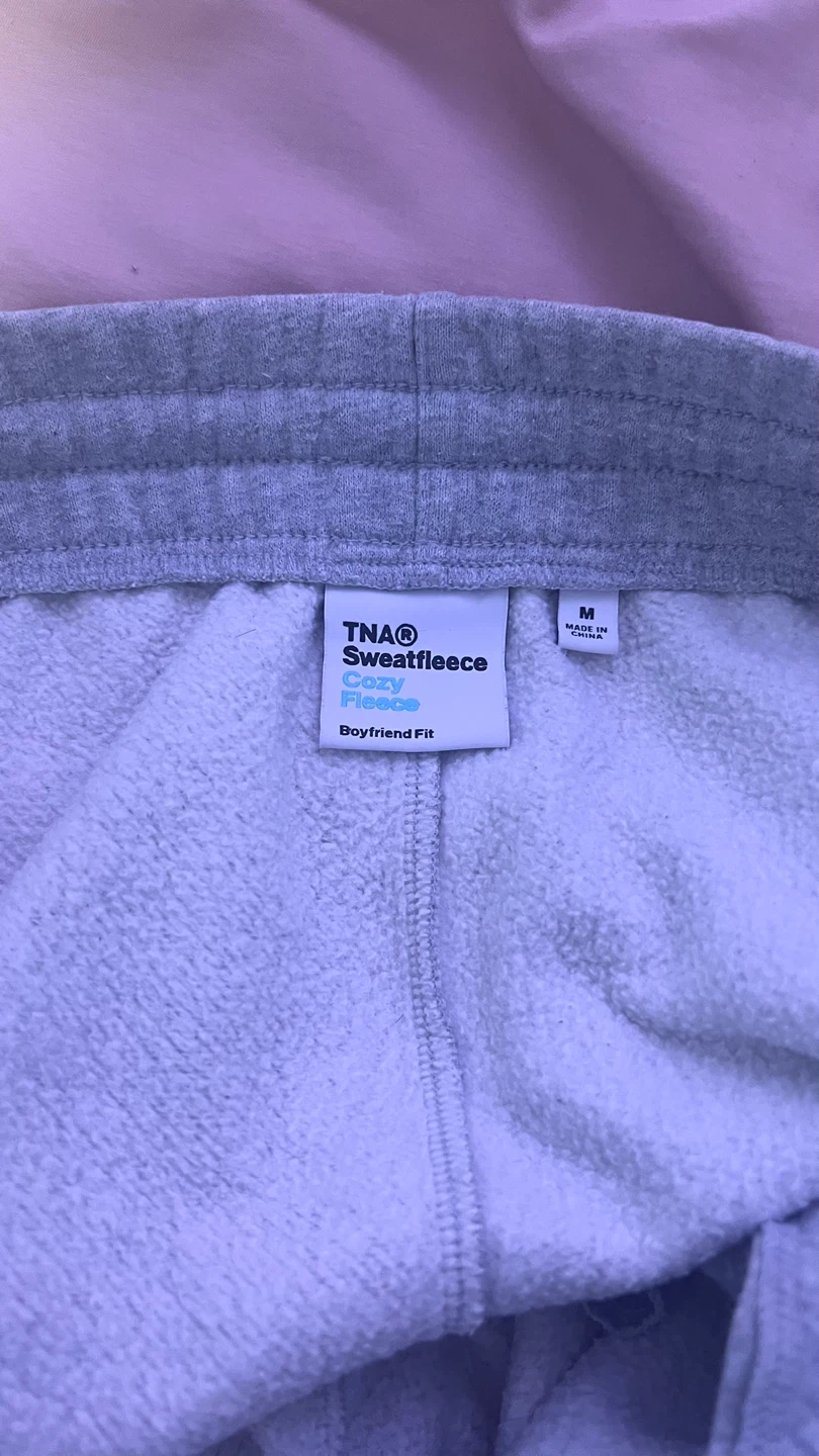 TNA Sweatfleece Cozy Fleece Boyfriend Fit Sweatpants Size M - photo 2