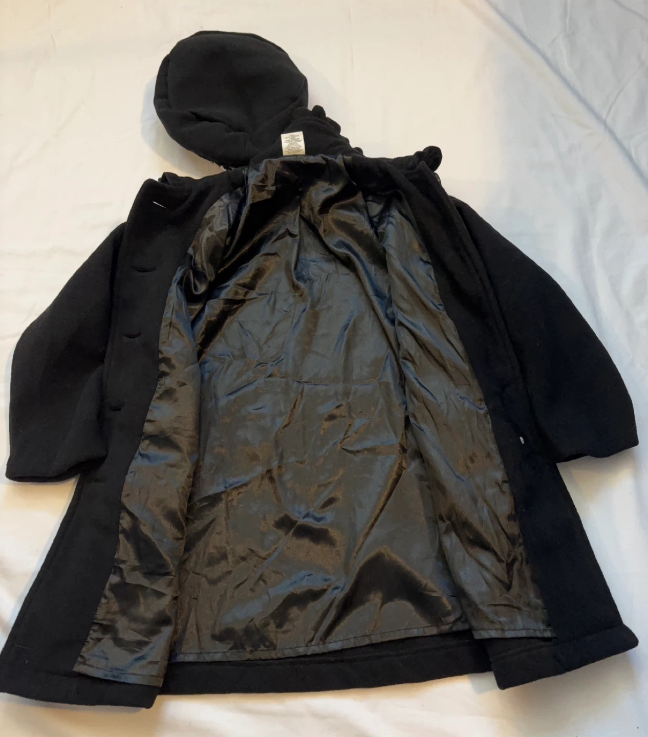 Starting Out Black Lined Coat with Hat - photo 4