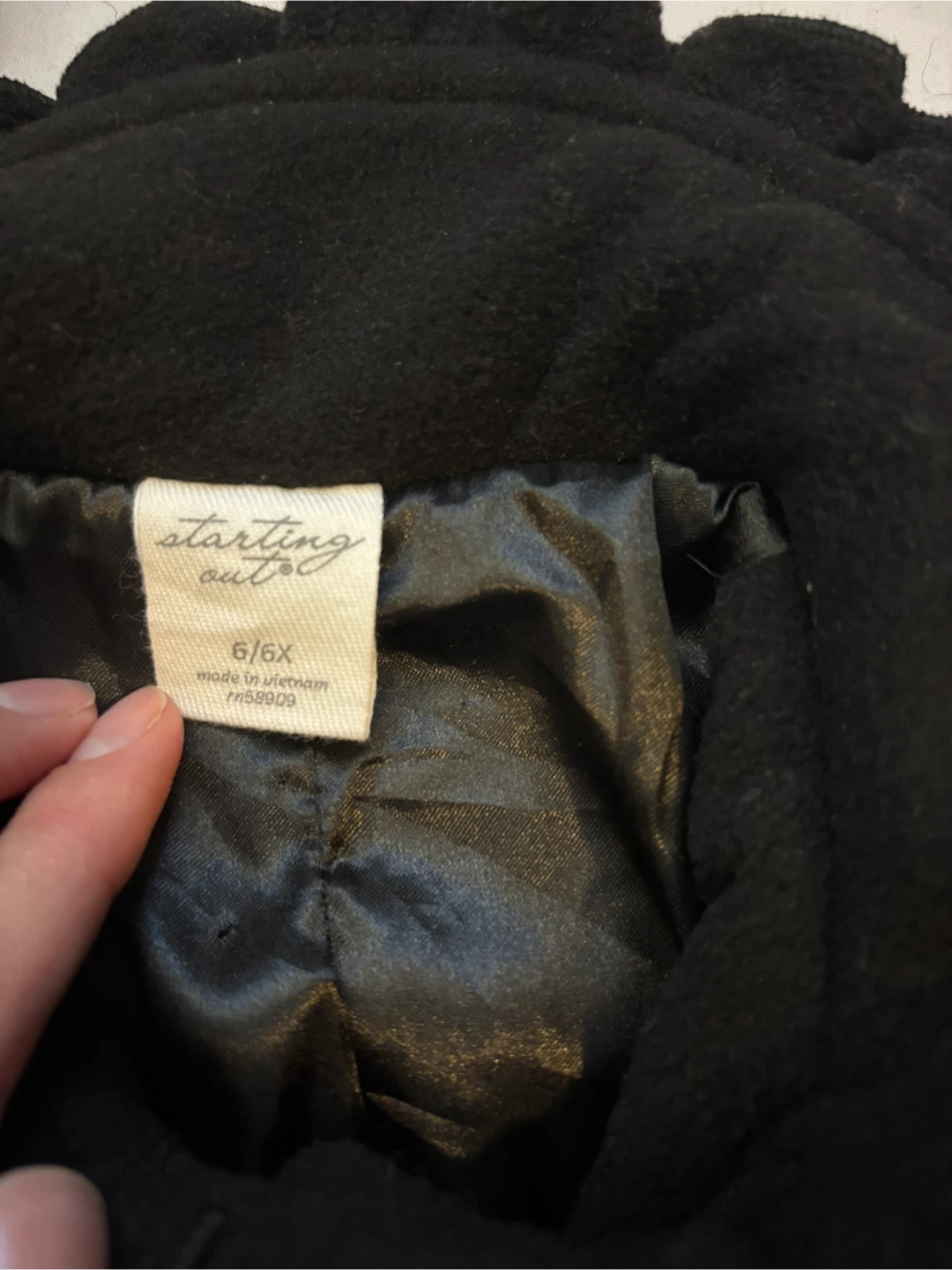 Starting Out Black Lined Coat with Hat - photo 2