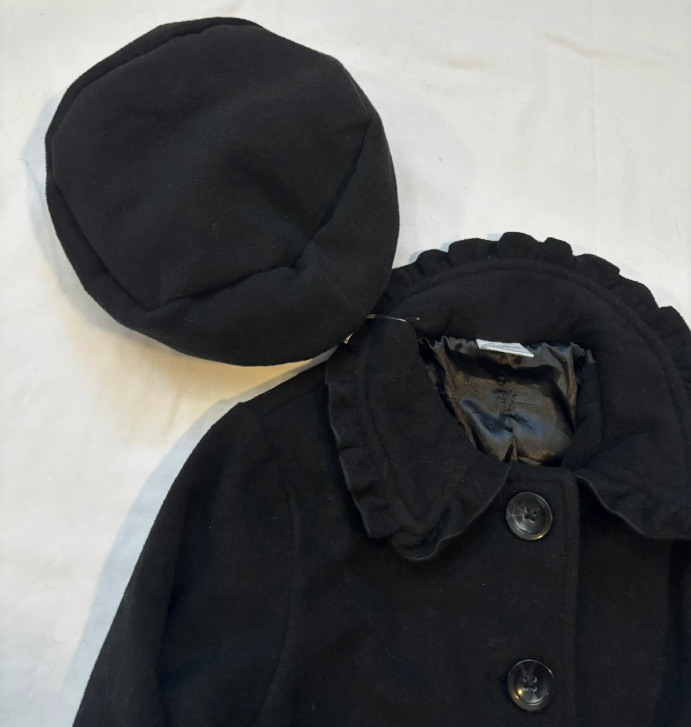Starting Out Black Lined Coat with Hat - photo 3