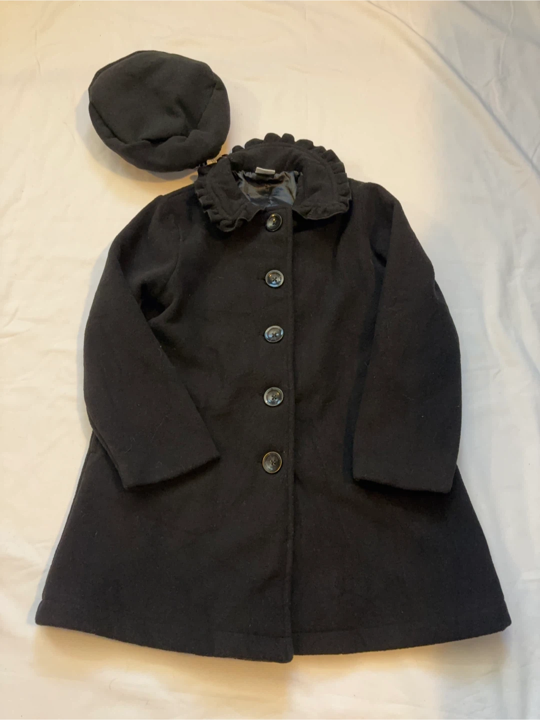 Starting Out Black Lined Coat with Hat