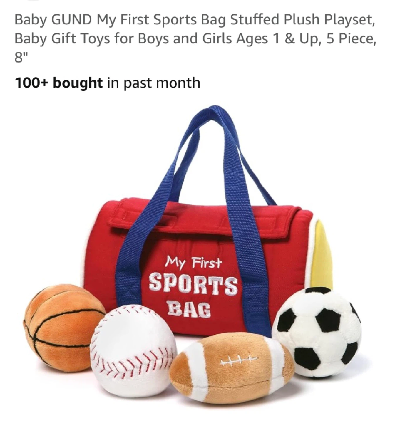 Baby GUND My First Sports Bag Plush Playset - photo 2