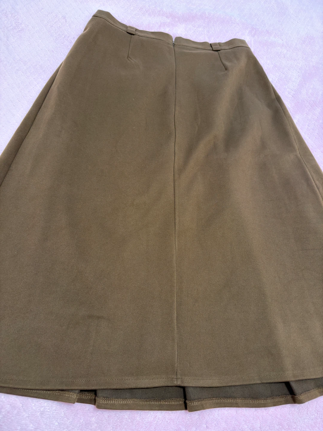 Pleated Midi Skirt - Brown - photo 5
