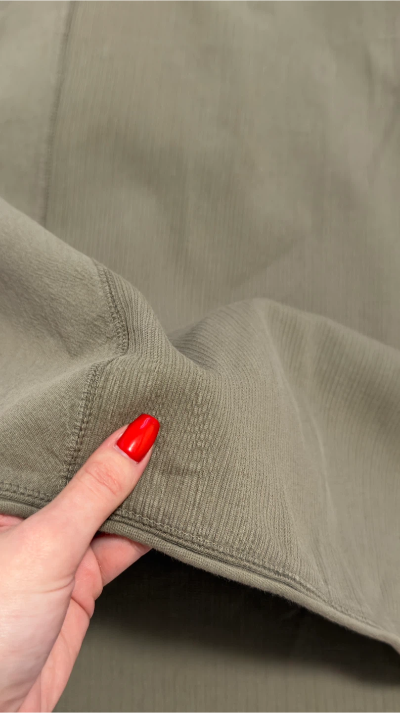 Cotton Ginny Ribbed Midi Skirt - Olive Green - Size L/G - photo 3