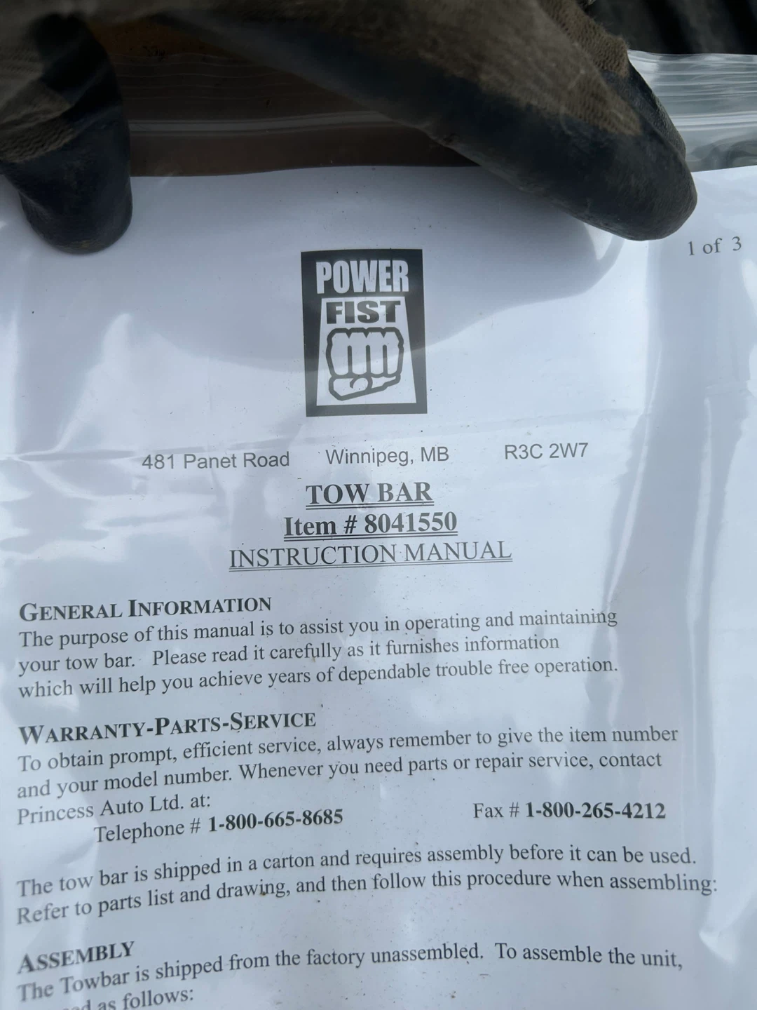Power Fist Tow Bar