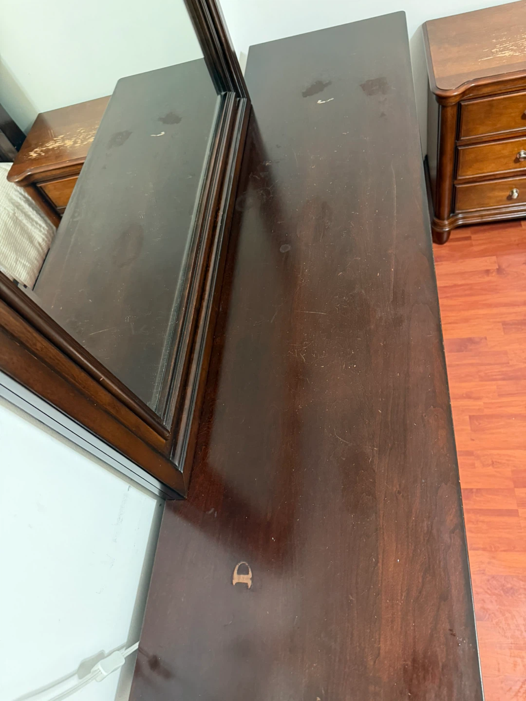 Dark Wood Dresser with Mirror - photo 3