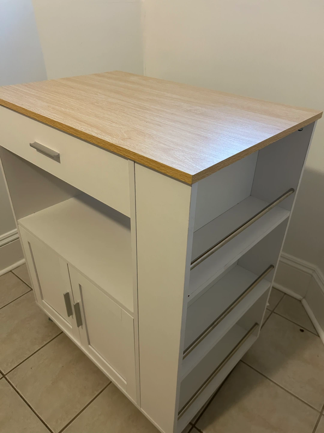 Giantex Rolling Kitchen Island with Storage