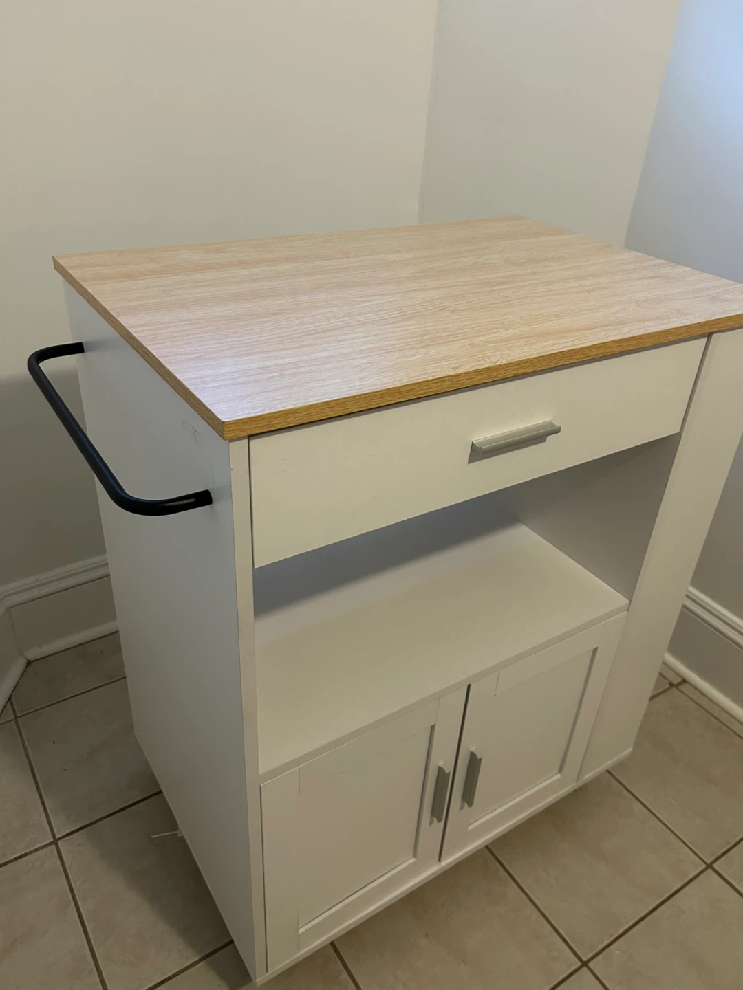 Giantex Rolling Kitchen Island with Storage - photo 2