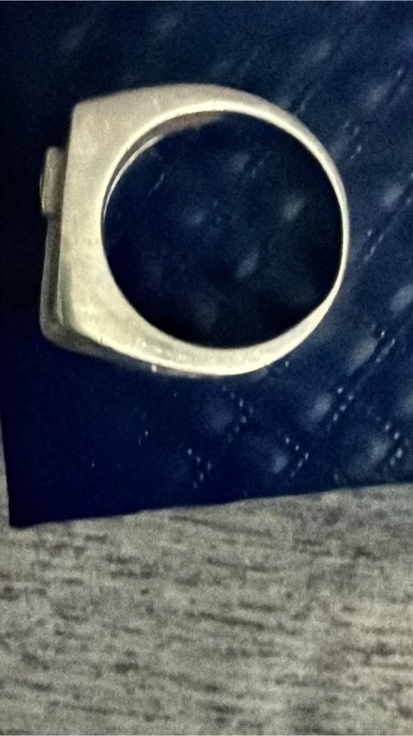 Men's Square Cut Stone Ring in Box - photo 3