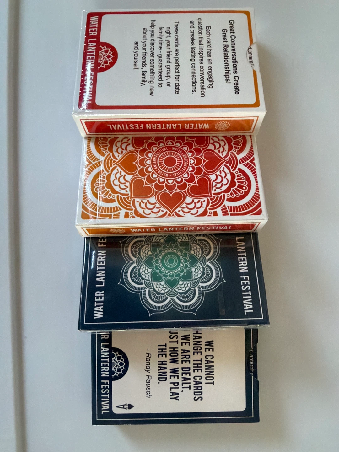 Water Lantern Festival Conversation Cards and Playing Cards