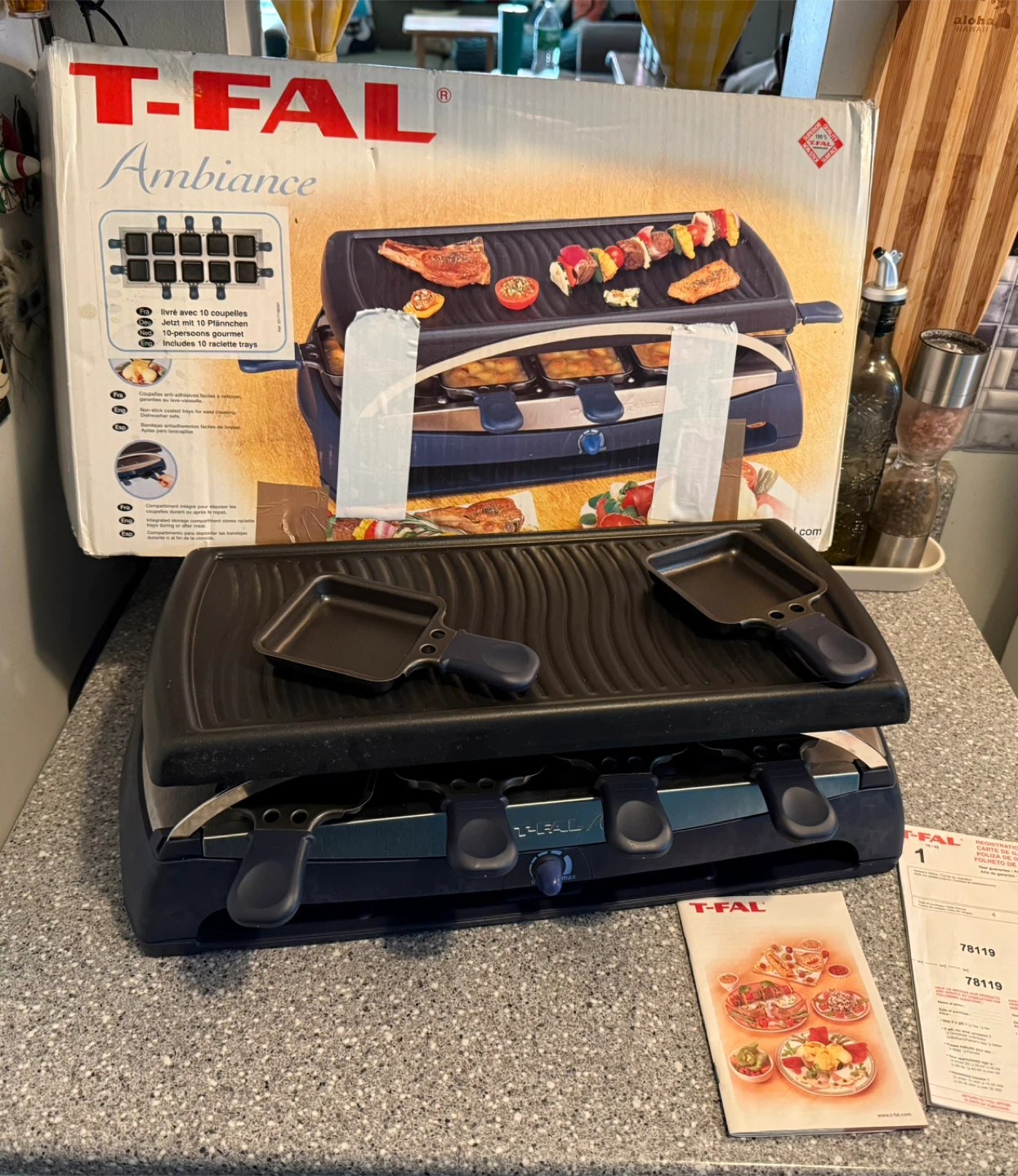 t fal ambiance raclette grill