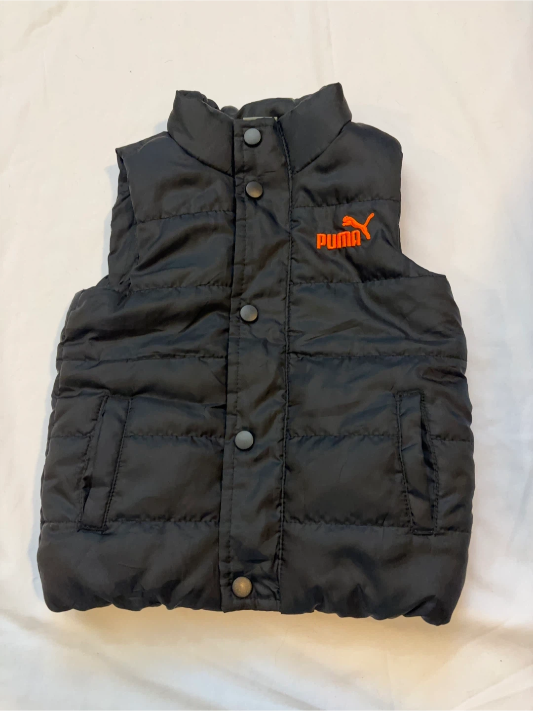 Puma Black Puffer Vest - Size 2