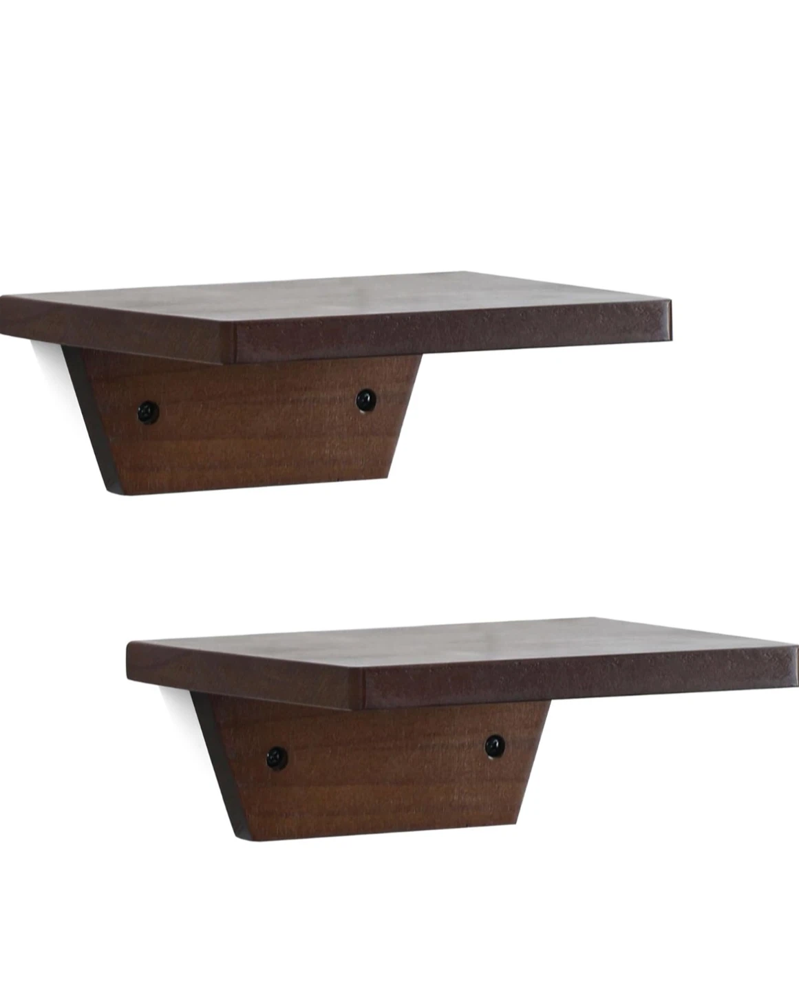 New pair of small floating wall shelves