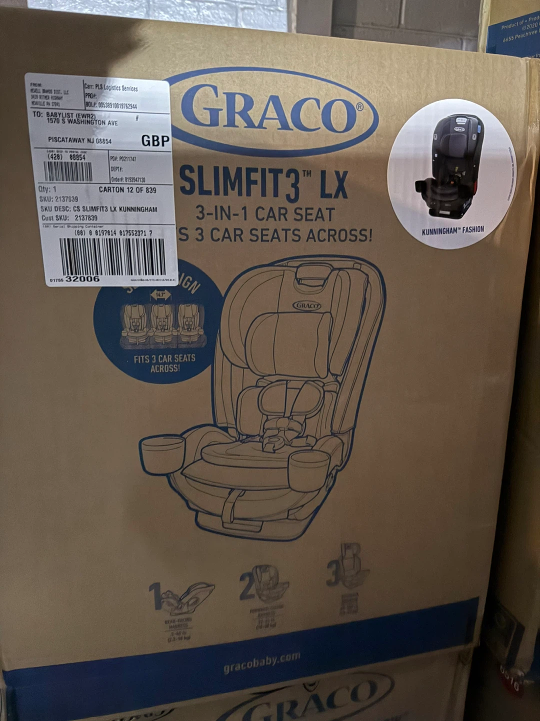 Graco SlimFit3 LX 3-in-1 Car Seat - Brand New - photo 4