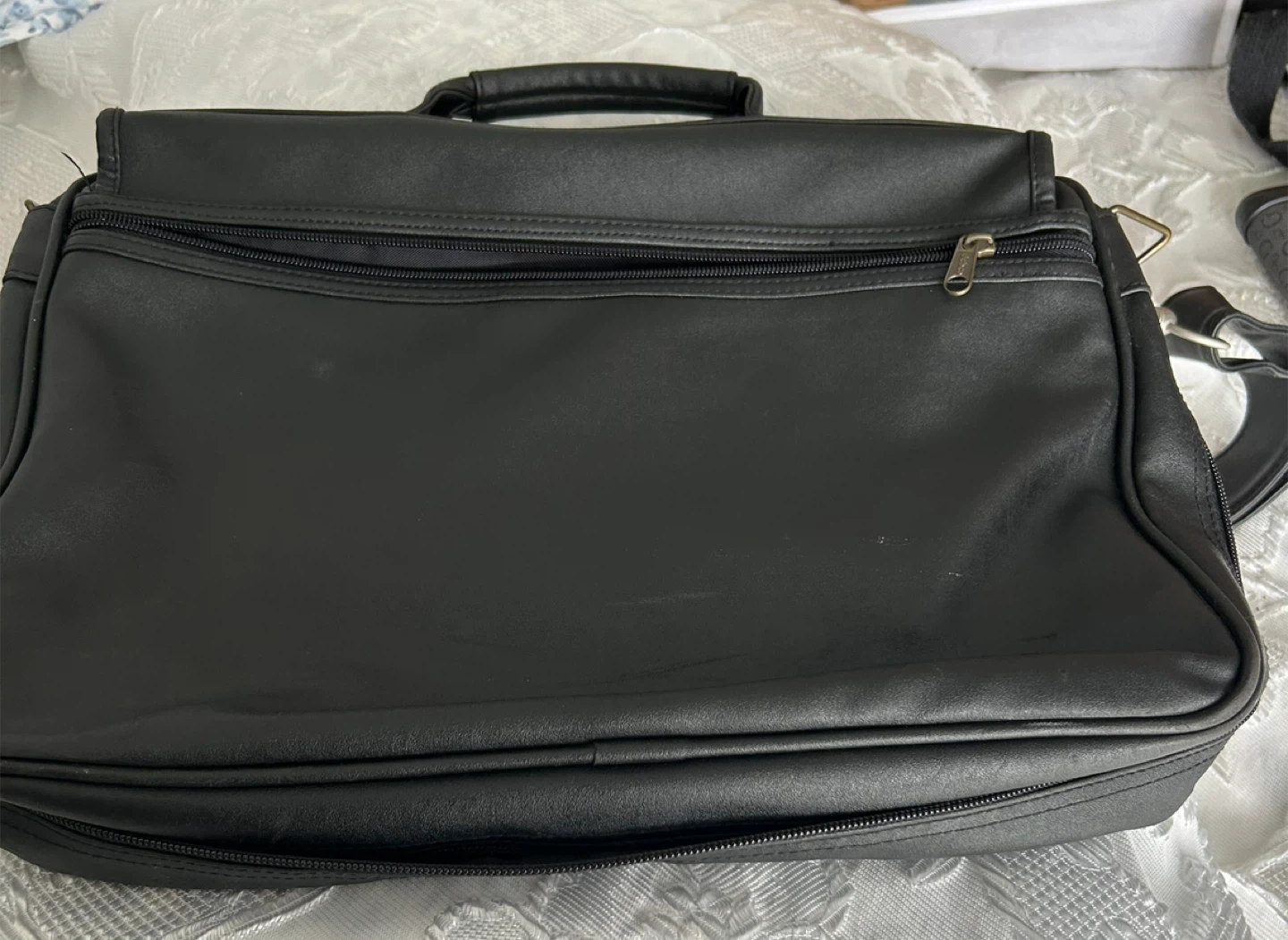 Black Leather Briefcase - photo 3