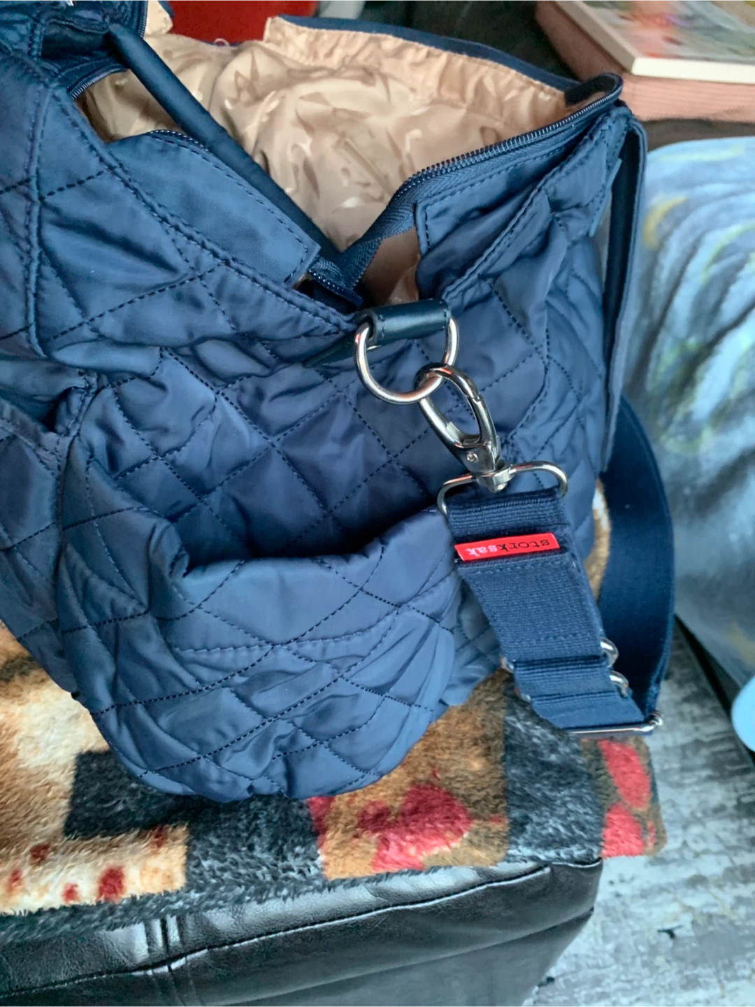 Skip Hop Navy Quilted Diaper Bag - photo 4