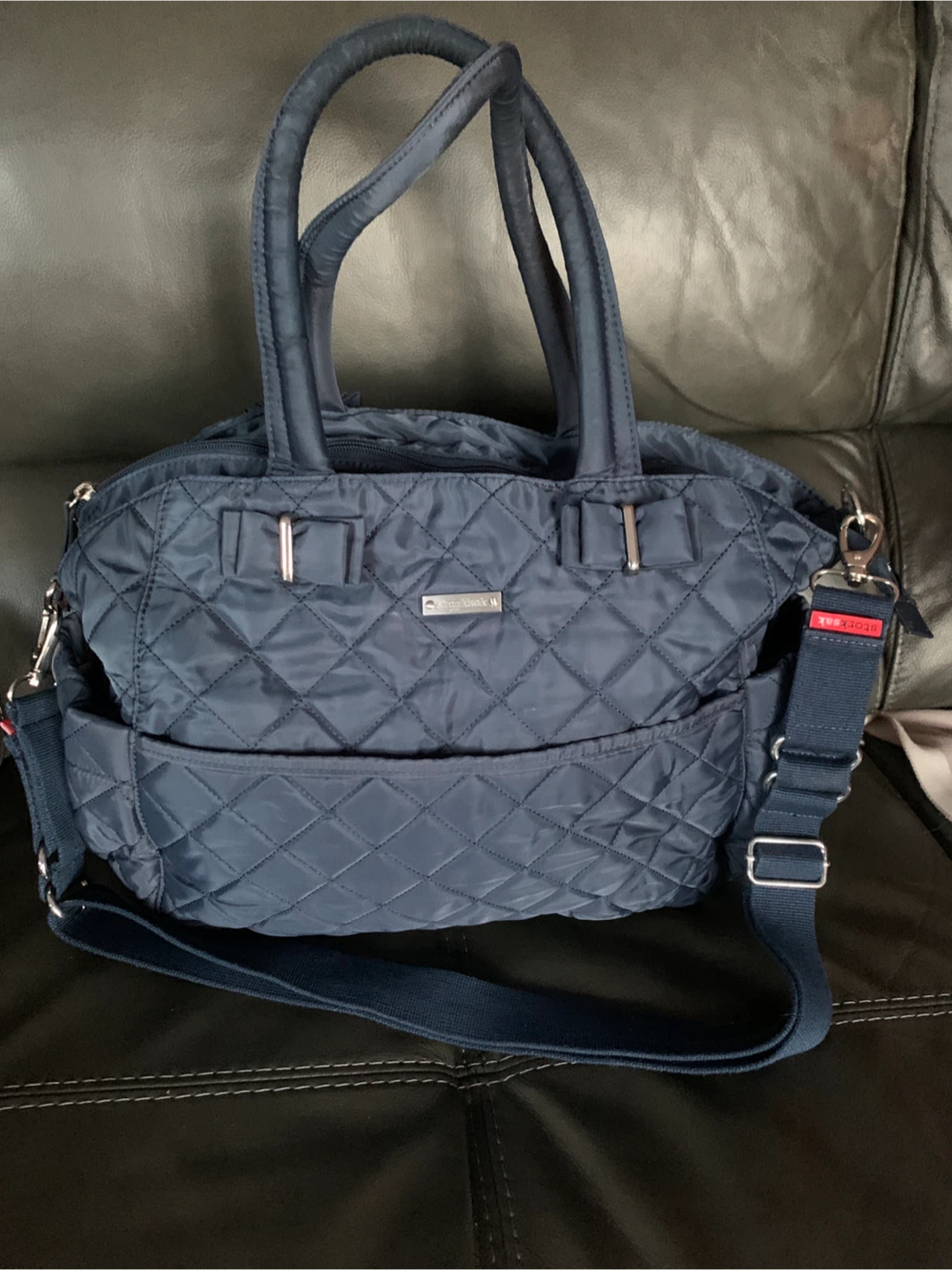 Skip Hop Navy Quilted Diaper Bag