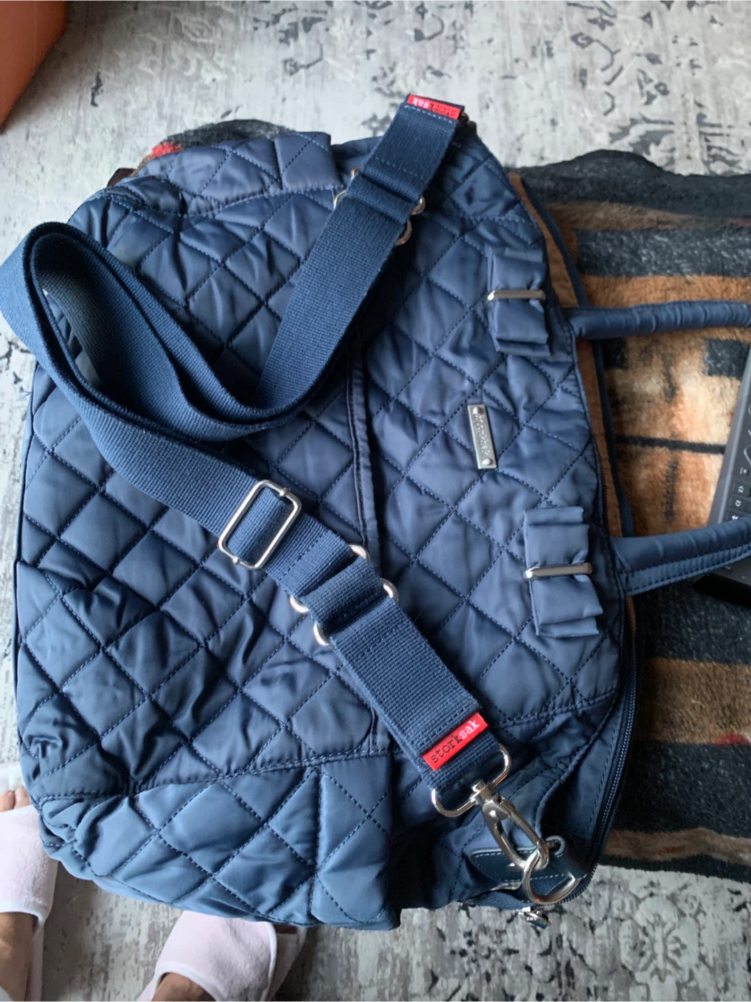 Skip Hop Navy Quilted Diaper Bag - photo 3