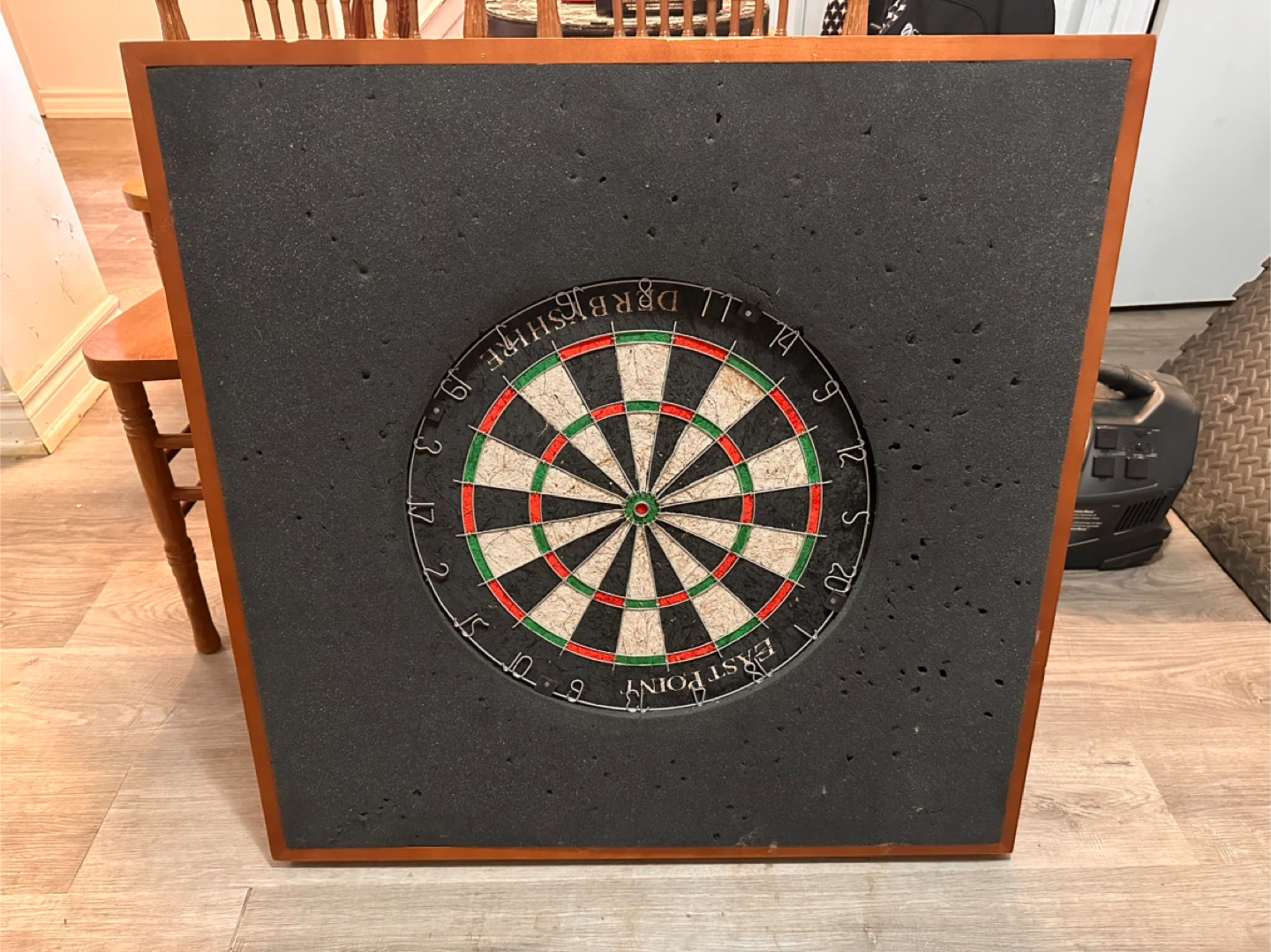 Dartboard with foam and frame