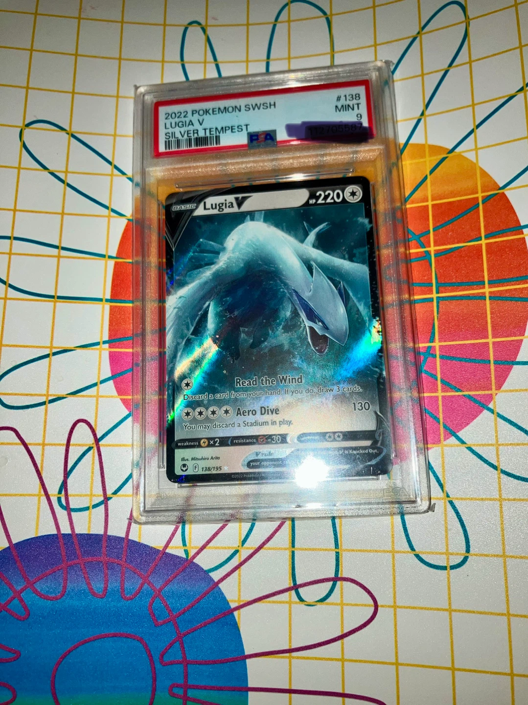 2022 Pokemon Lugia V Silver Tempest #138 Mint 9 Trading Card