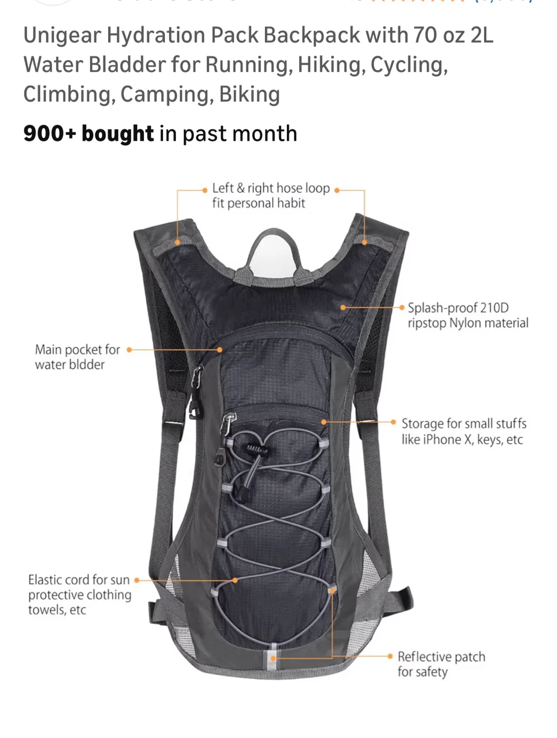 Unigear Hydration Backpack
