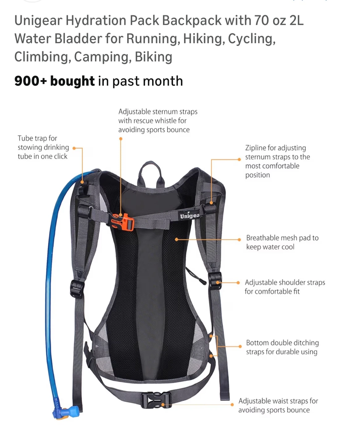 Unigear Hydration Backpack - photo 3