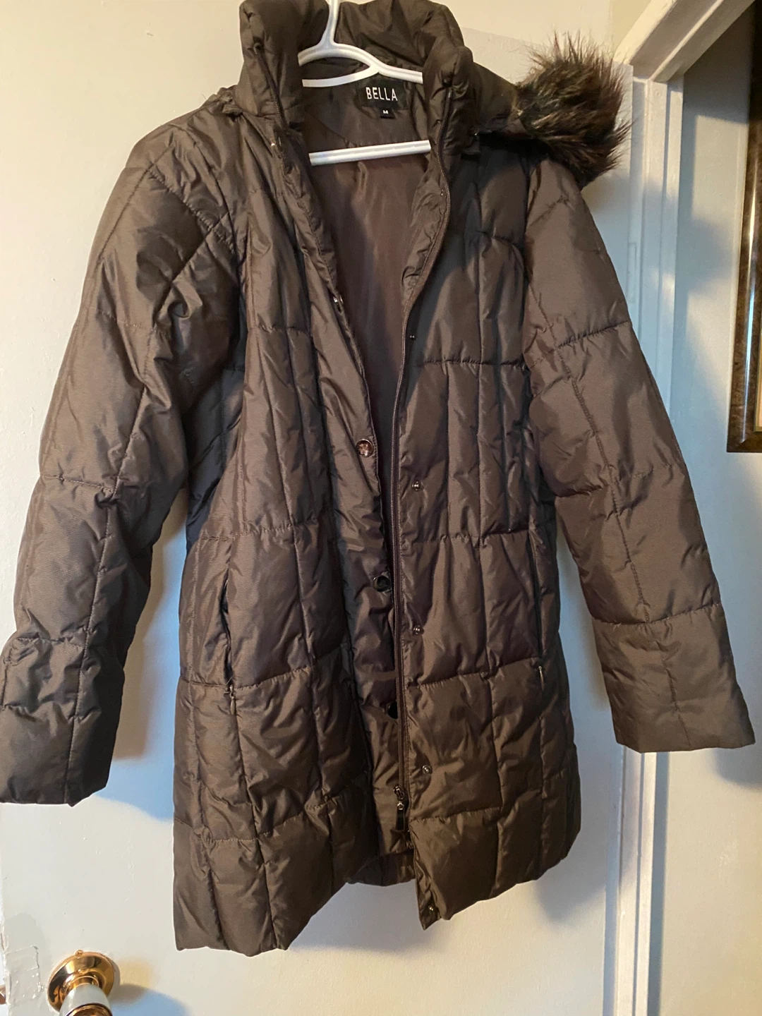 BELLA Women's Puffer Winter Coat - Brown, Size M - photo 4