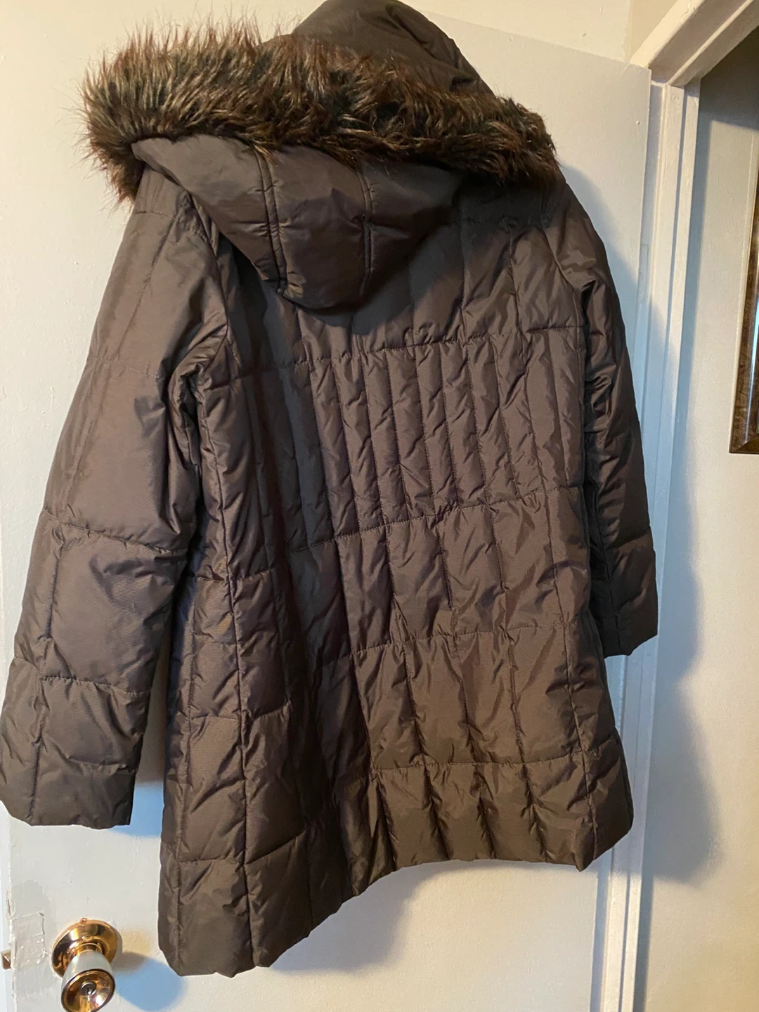 BELLA Women's Puffer Winter Coat - Brown, Size M